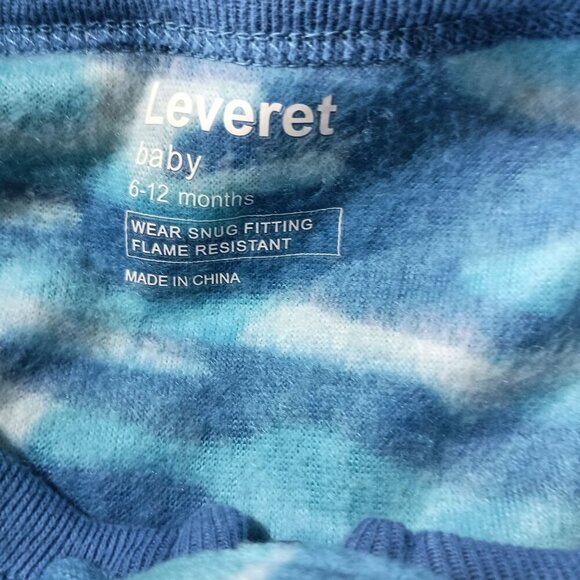 Leveret Lot 4 Fleece Footie Pajamas 6-12M Blue Green Gripper NWT Baby Sleepers - Picture 9 of 12